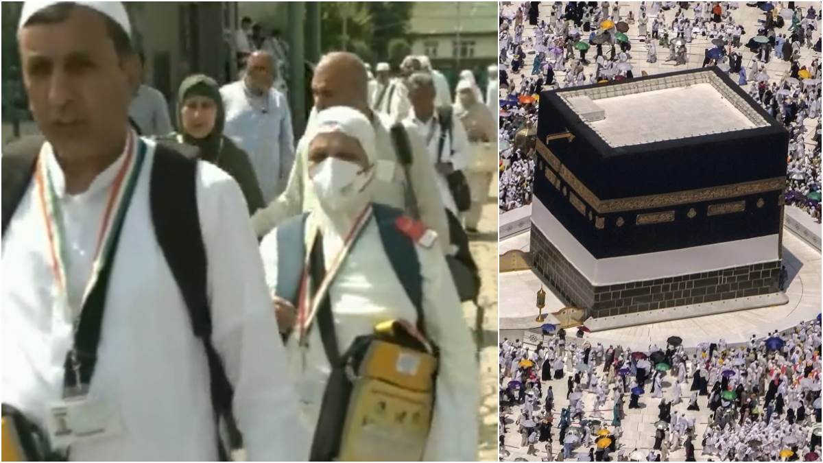 hajj yatra first batch of 630 pilgrims from jammu and kashmir left for hajj