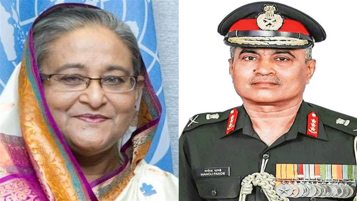 indian army chief general manoj pandey met the prime minister of bangladesh inspected the bma passing out parade