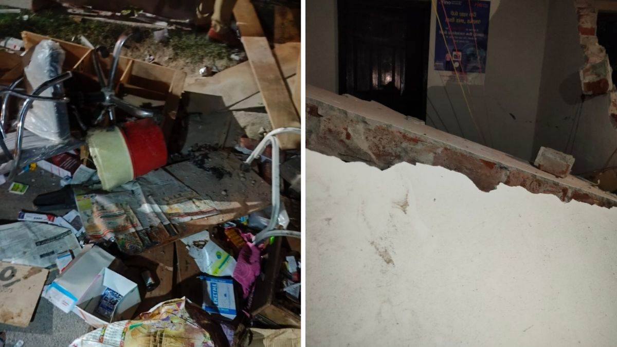 roof blown off due to cylinder explosion four people seriously injured
