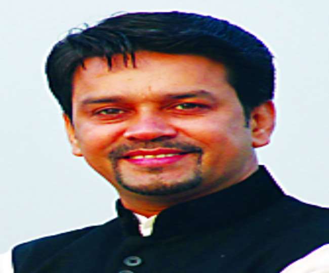 मोदी सरकार में कैबिनेट मंत्री के रूप में अनुराग ठाकुर ने शपथ ली। जागरण आर्काइव