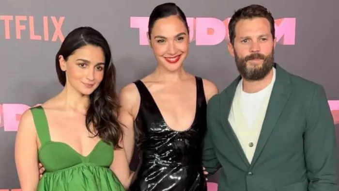Alia Bhatt shares a funny video with heart of stone stars Gal Gadot and Jamie Dornan. Photo-Instagram