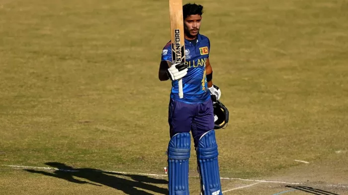 Pathum Nissanka hit century against West Indies: पाथुम निसांका