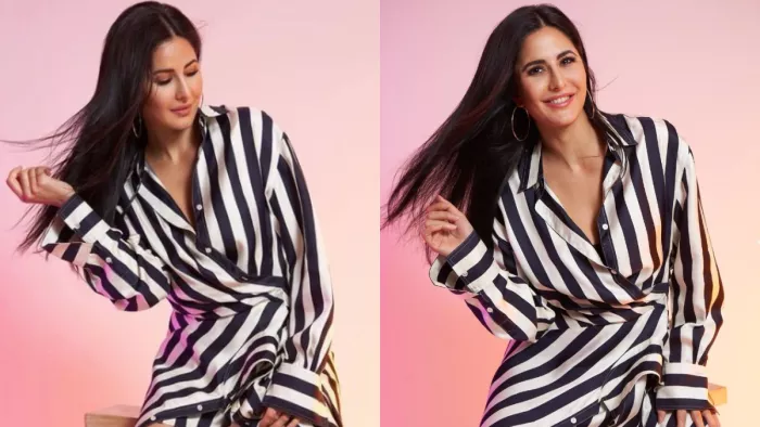 Katrina Kaif slays with in perfect combination of white and blue denims