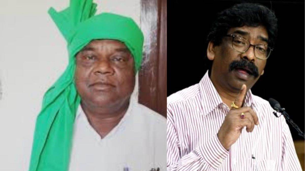 Jharkhand News : झामुमो विधायक लोबिन हेम्ब्रम और मुख्यमंत्री हेमंत सोरेन।