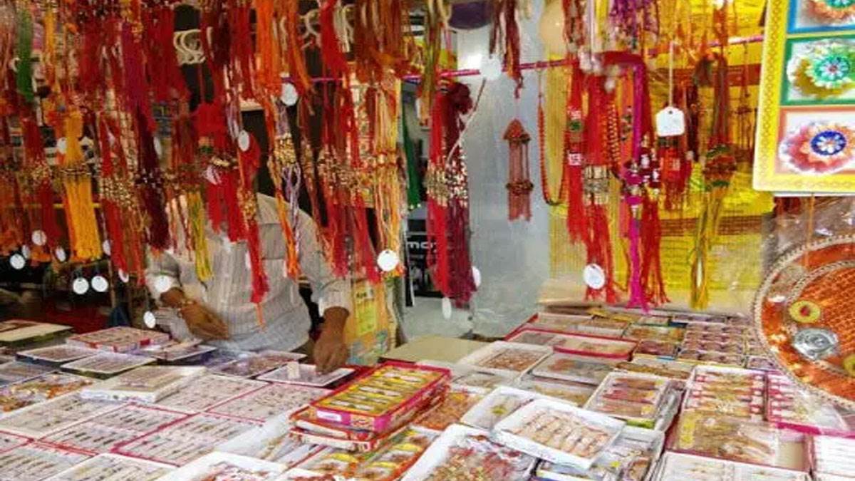 ncr when the sale of rakhis increased the smile came on the faces of the shopkeepers