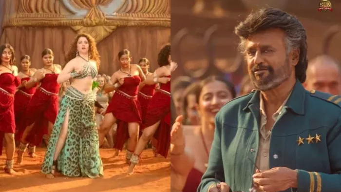Still Image of Tamannaah Bhatia and Rajinikanth from Jailer