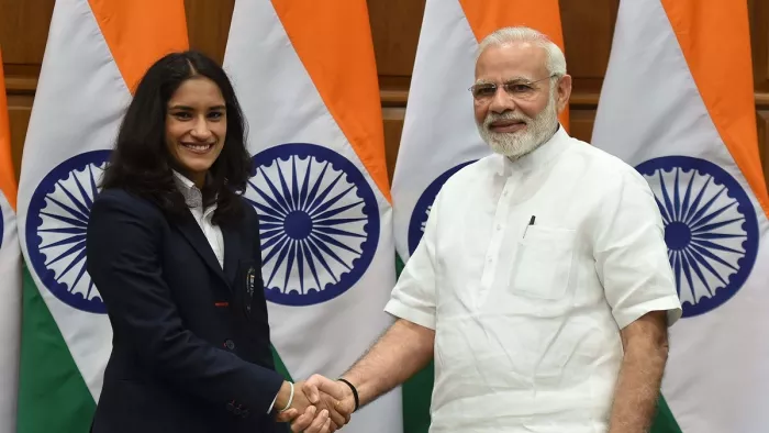 पीएम मोदी ने बढ़ाया विनेश का हौसला। इमेज- सोशल मीडिया
