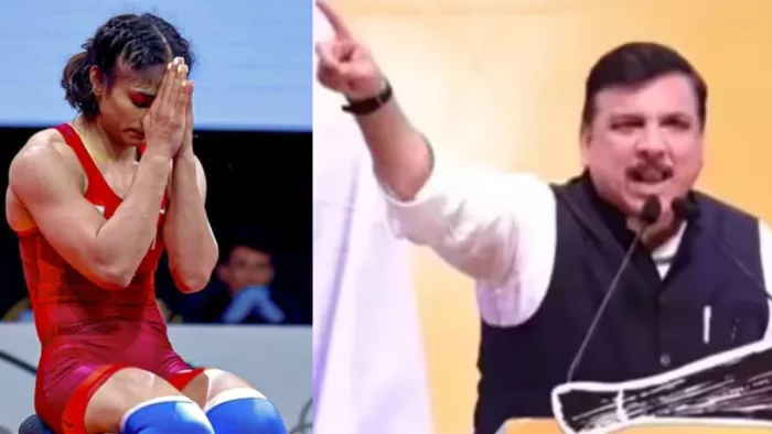 विनेश फोगाट को लेकर आप संजय सिंह ने बयान दिया है। फाइल फोटो