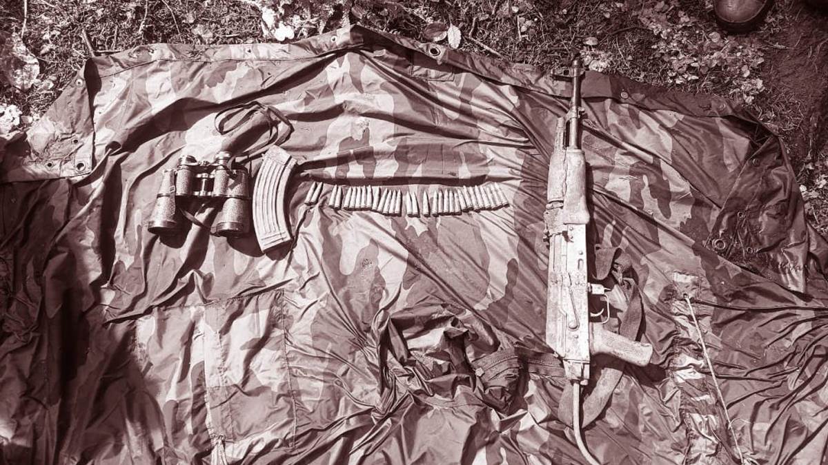 terrorist hideout busted in kishtwar district of jammu and kashmir ak47 and ammunition recovered