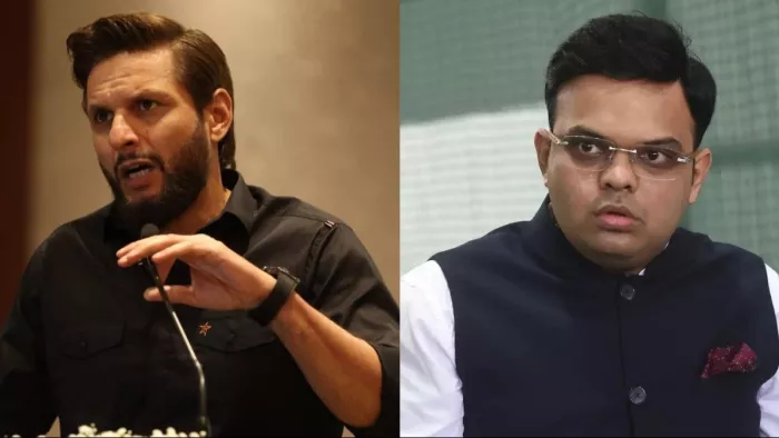 Shahid Afridi और BCCI सचिव Jai Shah। फाइल फोटो