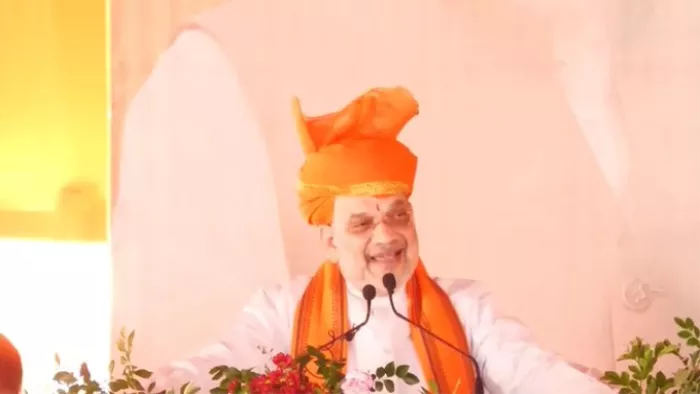 जम्मू के पलौरा में अमित शाह ने जनसभा को संबोधित किया।(फोटो सोर्स: भाजपा)