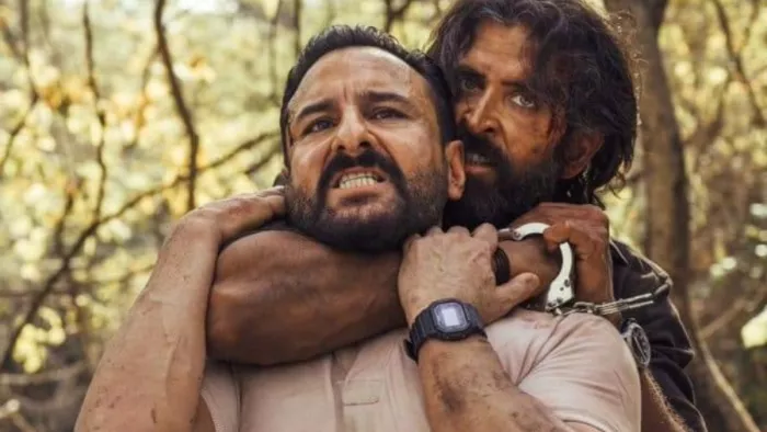 Still Image of Hrithik Roshan and Saif Ali Khan from Vikram Vedha