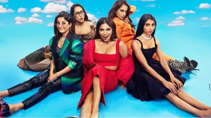 Still Image of Bhumi Pednekar and Shehnaaz Gill from Thank you For Coming