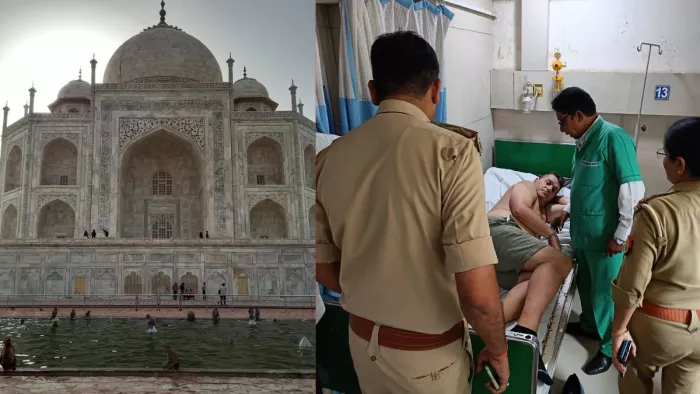 Agra News: ताजमहल की सीढ़ियों से फिसला इटली का पर्यटक