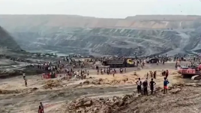 बीरभूम जिले में एक कोयला खदान में हुआ जबरदस्त विस्फोट।(फोटो सोर्स: जागरण)