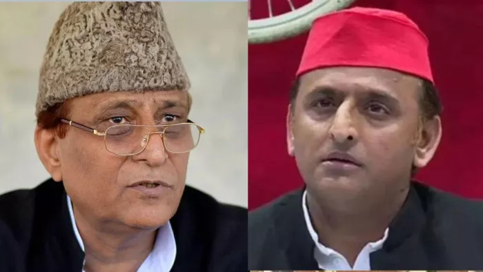 आजम खान, अखिलेश यादव की फाइल फोटो।