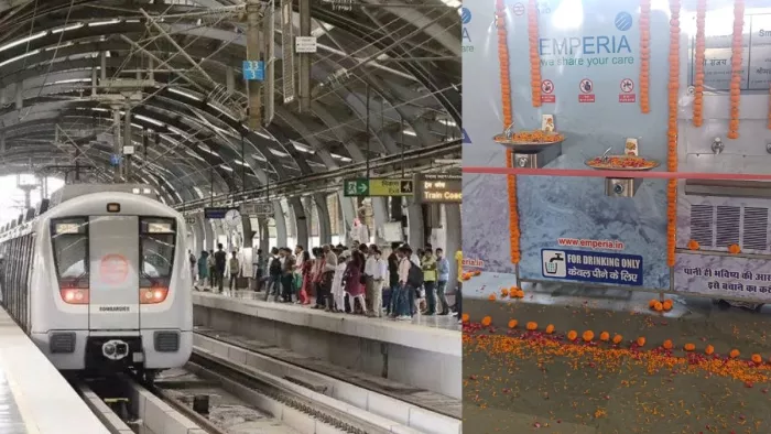 गोविंदपुरी सहित चार मेट्रो स्टेशनों पर सेवा शुरू की गई। फोटो- जागरण