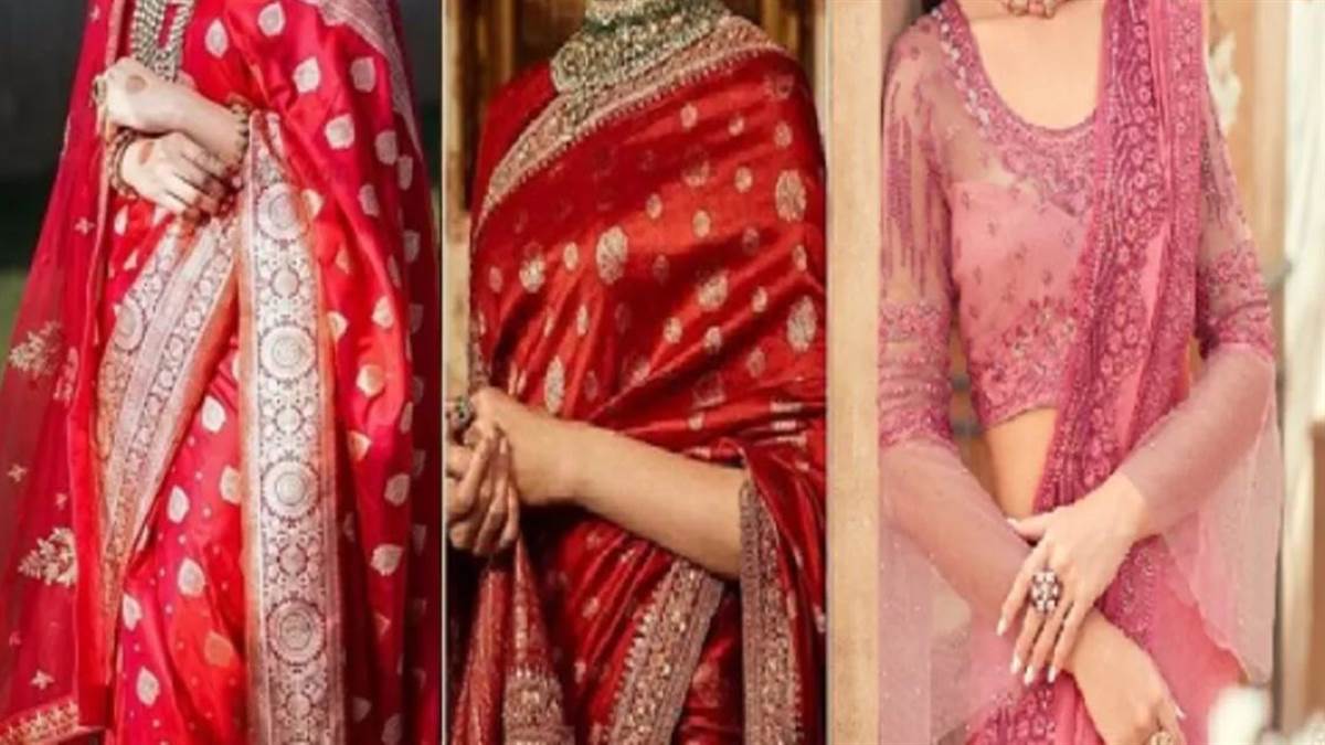 karwa chauth 2025 fashion alert women choose trendiest sarees to shine this festival