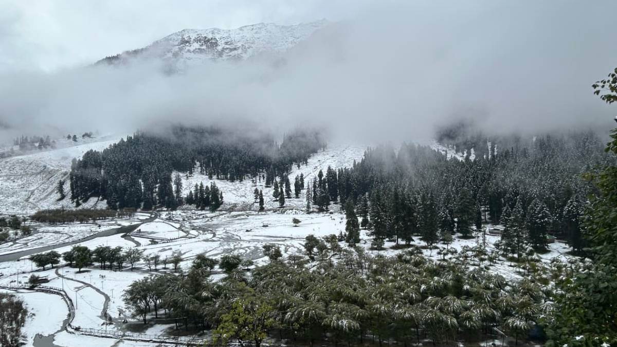 fresh snowfall in kashmir travel disrupted temperatures plummet check photos and video of snowfall