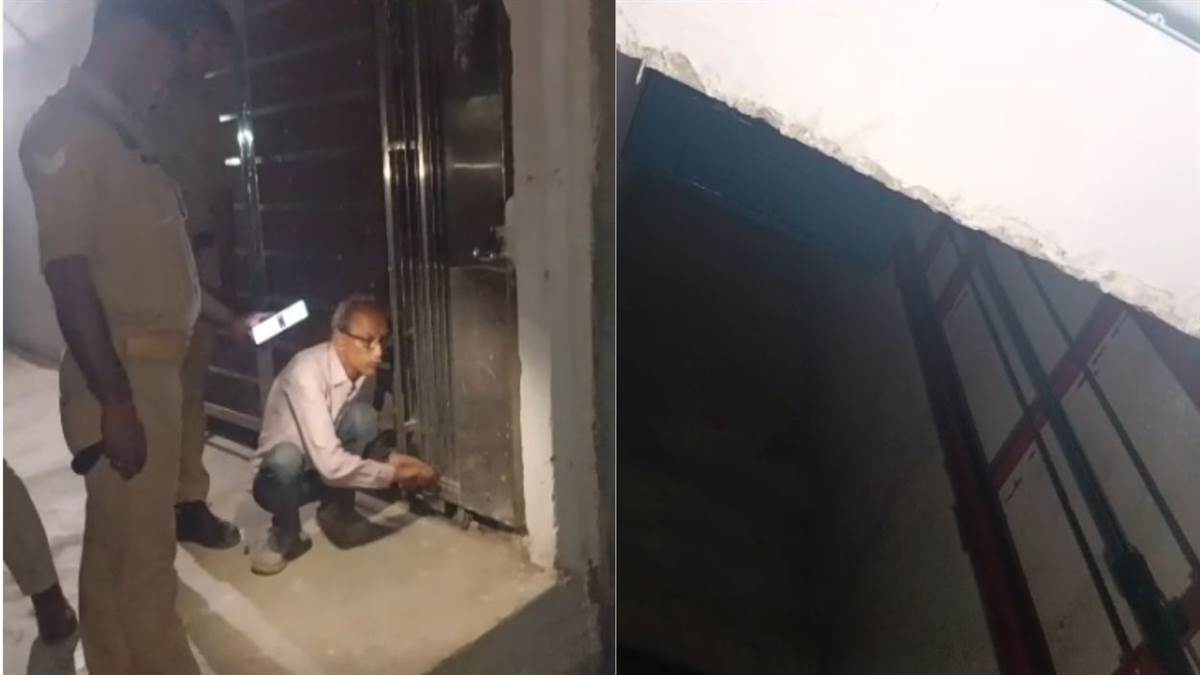 lift accident in kanpur worker dies after getting stuck in lift after kanpur dehat