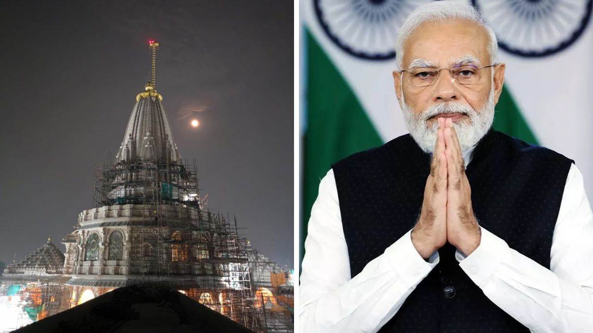 ayodhya news pm modi to attend ram mandir flag hoisting ceremony