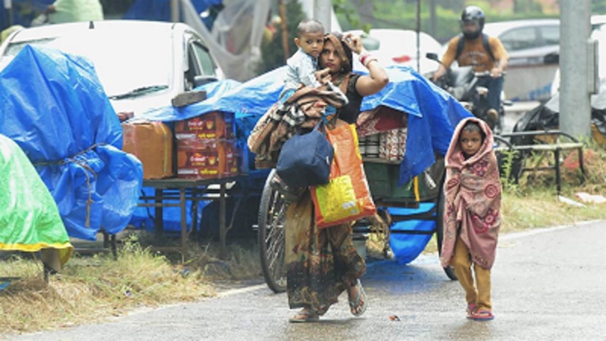 heavy rains lash chandigarh recording the lowest october temperature in 14 years