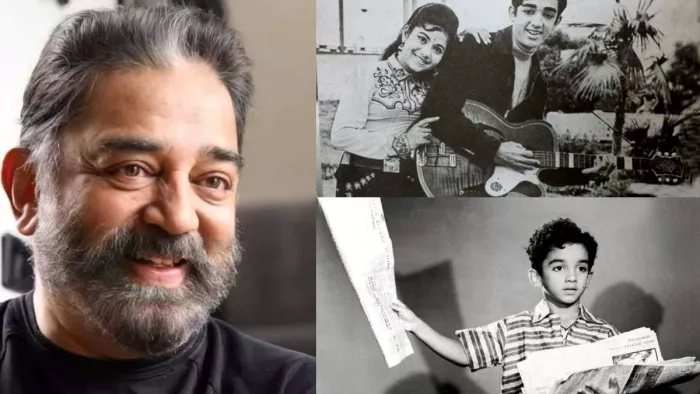 Childhood and File Photo of Kamal Haasan