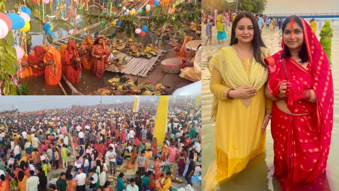 छठ महापर्व के कारण गंगा नदी के घाटों की सूरत काफी निखर गई है।