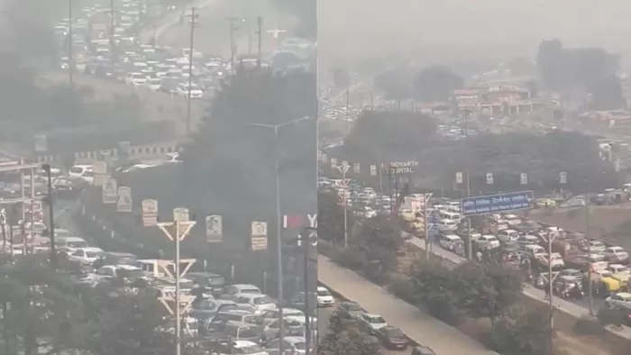 ग्रेटर नोएडा वेस्ट में जाम की समस्या से जूझे लोग