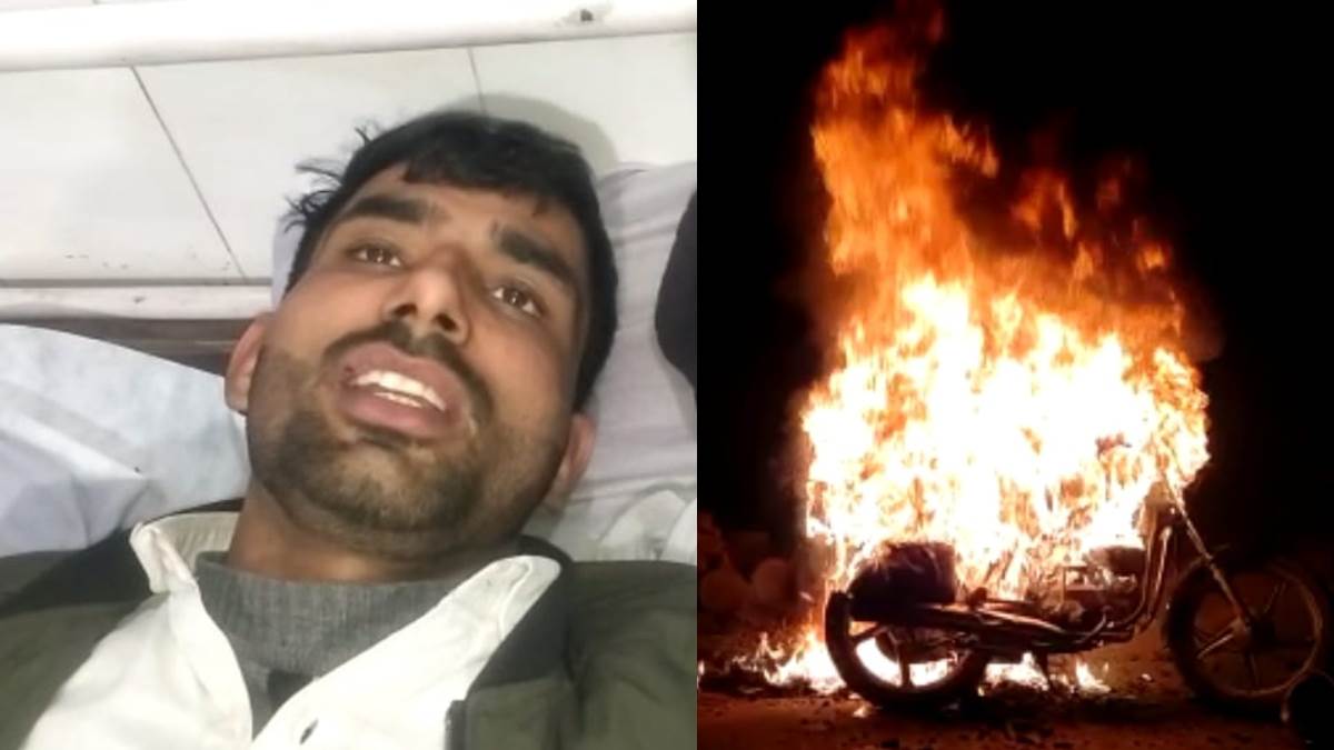 miscreant looted and deadly attack on man bike set on fire in hapur