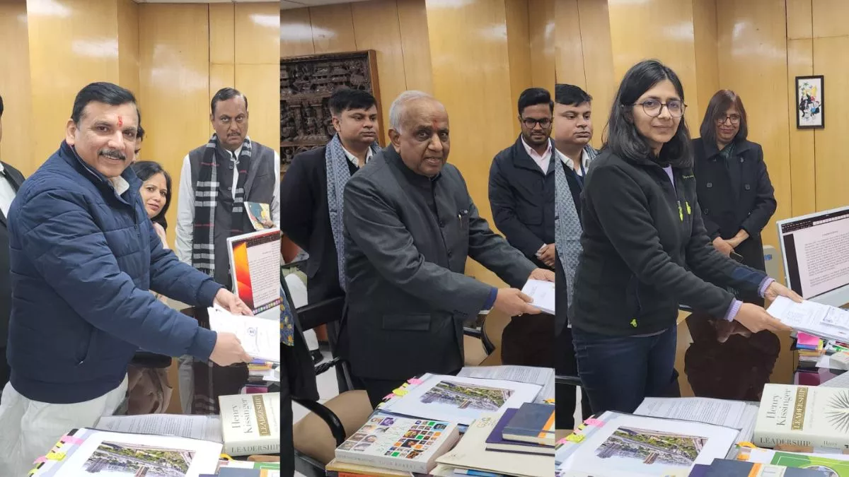एनडी गुप्ता राज्यसभा के लिए AAP के तीनों प्रत्याशियों ने भरा नामांकन