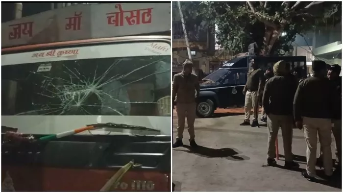 शाजापुर में श्रीराम सायं फेरी में पथराव।