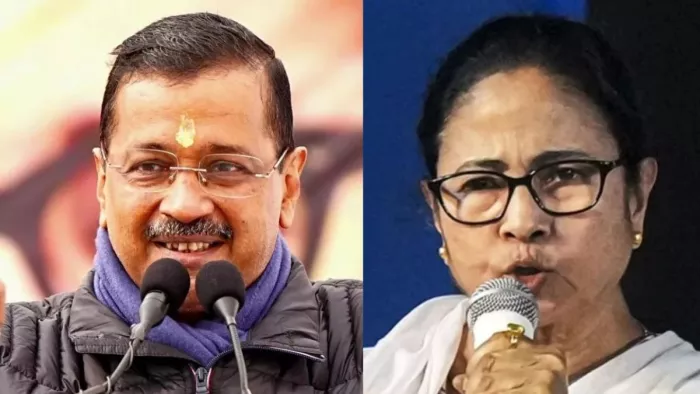 पश्चिम बंगाल की मुख्यमंत्री ममता बनर्जी और आप संयोजक अरविंद केजरीवाल। (फाइल फोटो)