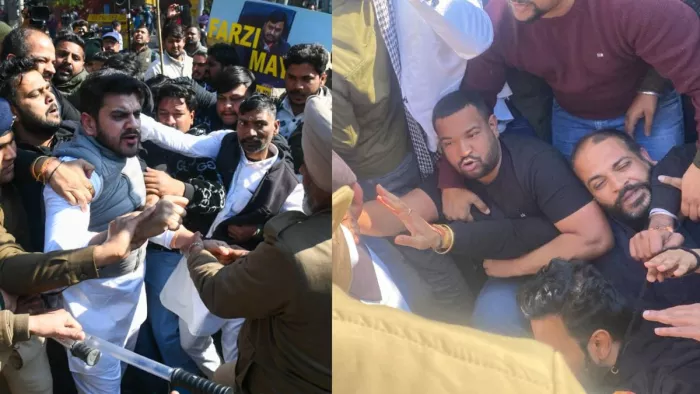 NSUI कार्यकर्ताओं का मेयर के खिलाफ हल्ला बोल