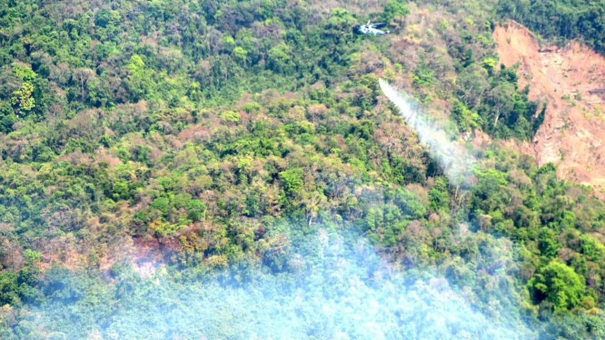Wildlife Sanctuary: गोवा के वन्यजीव अभयारण्य में नौसेना के हेलीकॉप्टरों ने किया सर्वे, 5 दिन पहले लगी थी आग