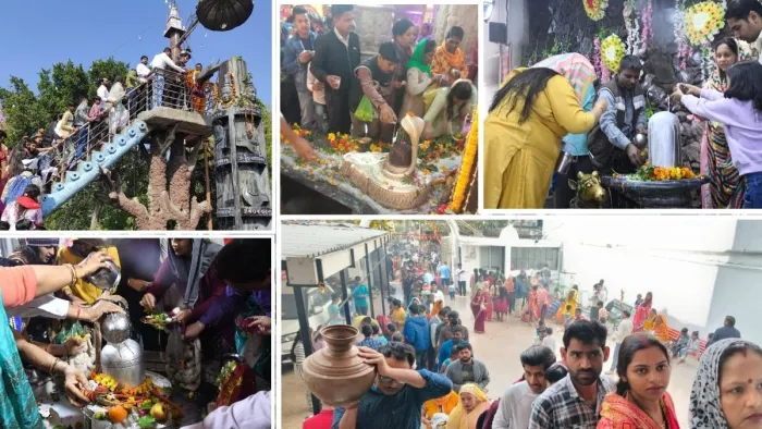 दिल्ली-एनसीआर के तमाम मंदिरों में भक्तों की लग रही लंबी लाइन। जागरण