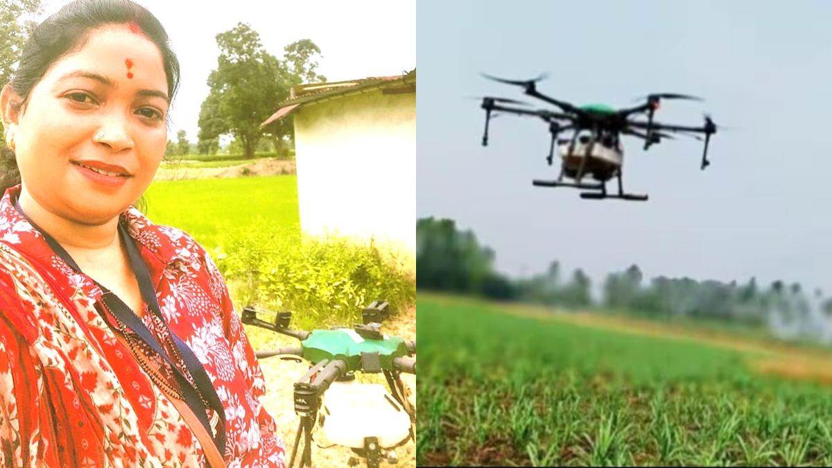 drone didi yojana shanti of dongargarh became a drone pilot by turning struggle into success made the lives of thousands of farmers happy