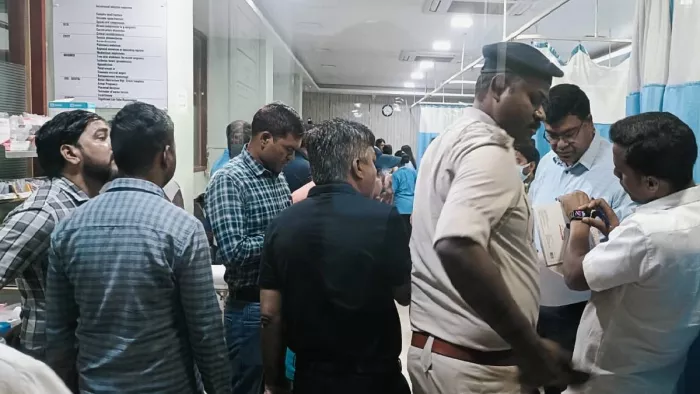डीजीएम कुमार गौरव की हत्या के बाद थाने में मौजूद पुलिस