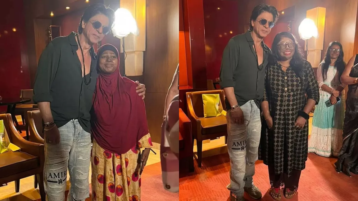 Shah Rukh Khan ने एसिड अटैक सर्वाइवर के साथ खिंचाई तस्वीरें, फैंस का जीता  दिल - Shah Rukh Khan clicked photos with an acid attack survivors won fans  hearts see viral pics