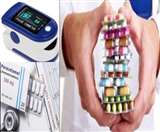 एक पल्स ऑक्सीमीटर, पैरासिटामोल, खांसी व गले में खराश की दवाई, एंटीवायरल दवा, एंटीबायोटिक और जिंक एवं विटामिन शामिल हैंं।