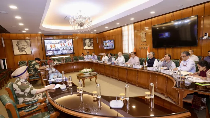 अमित शाह ने सीमावर्ती राज्यों के सीएम के साथ की बैठक (फोटो सोर्स- सोशल मीडिया)