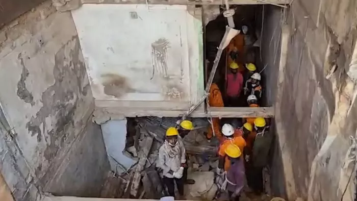 बीकानेर में बुधवार को एक दुकान में गैस सिलेंडर में हुए भीषण विस्फोट में नौ लोगों की मौत।(फोटो सोर्स: IANS)