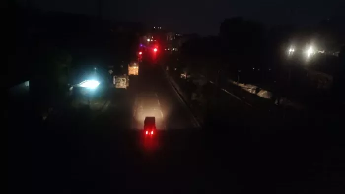 पूरे जम्मू-कश्मीर में ब्लैक आउट। फोटो जागऱण