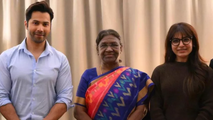 Samantha Ruth Prabhu and Varun Dhawan Poses with President Droupadi Murmu in Serbia amid Citadel Shoot- Photo/Instagram