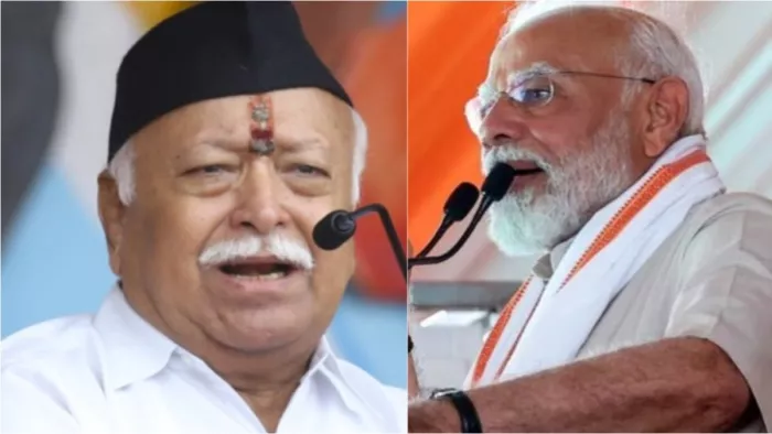 आरएसएस प्रमुख मोहन भागवत और पीएम मोदी (जागरण)