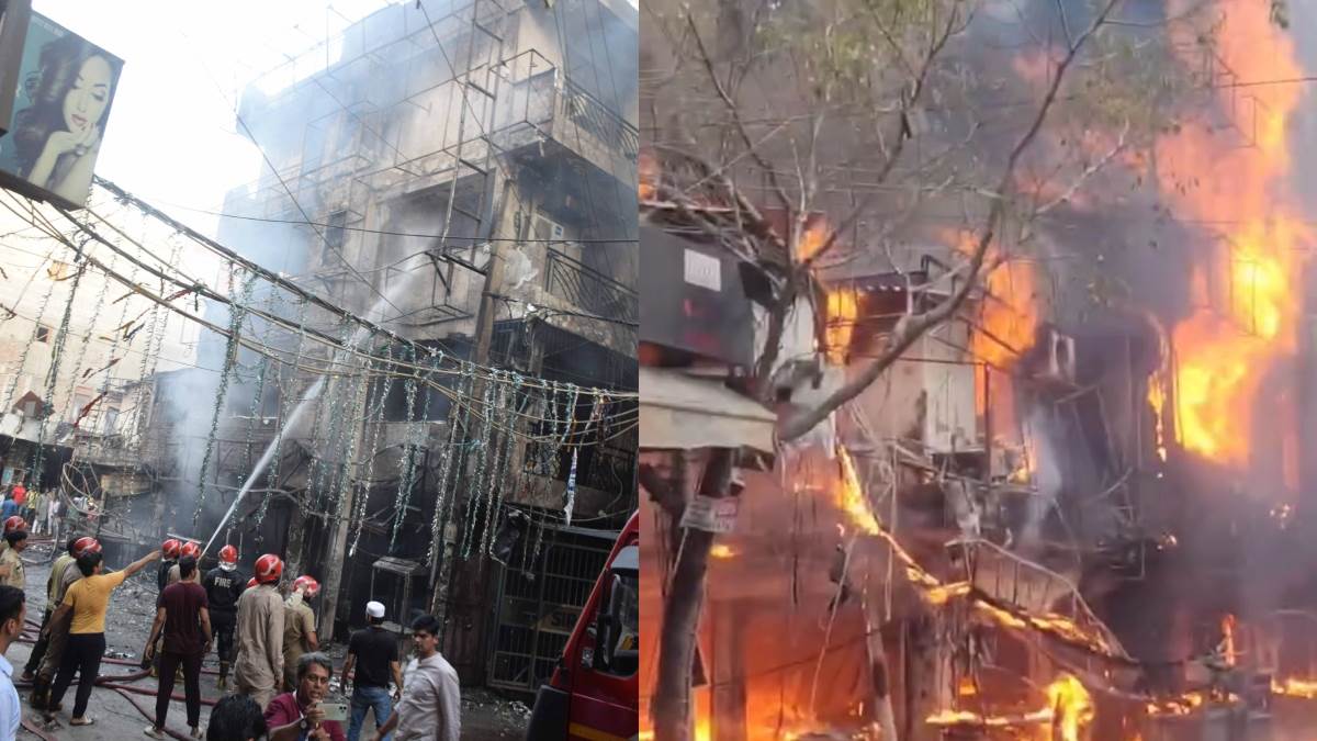 ncr fire broke out at restaurant on shaheen bagh 40 futa road fire tender on spot in delhi
