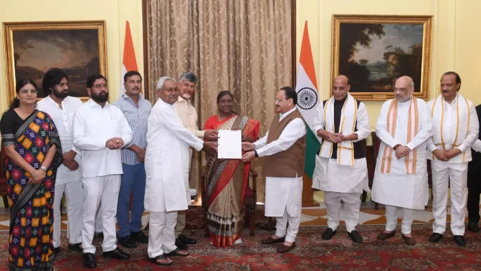 जेडीयू नेता केसी त्यागी ने नीतीश कुमार को लेकर बड़ा बयान दिया है।(फोटो सोर्स: बीजेपी)