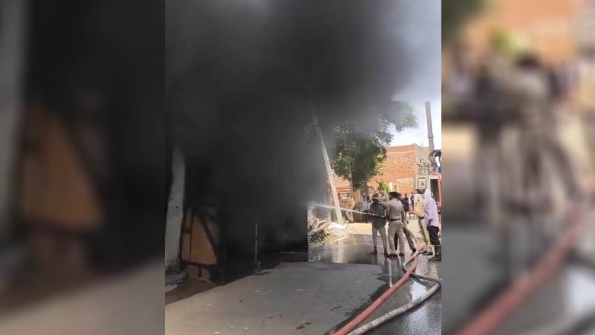 massive fire breaks out in illegal paint factory in amritsar two dead one in critical condition