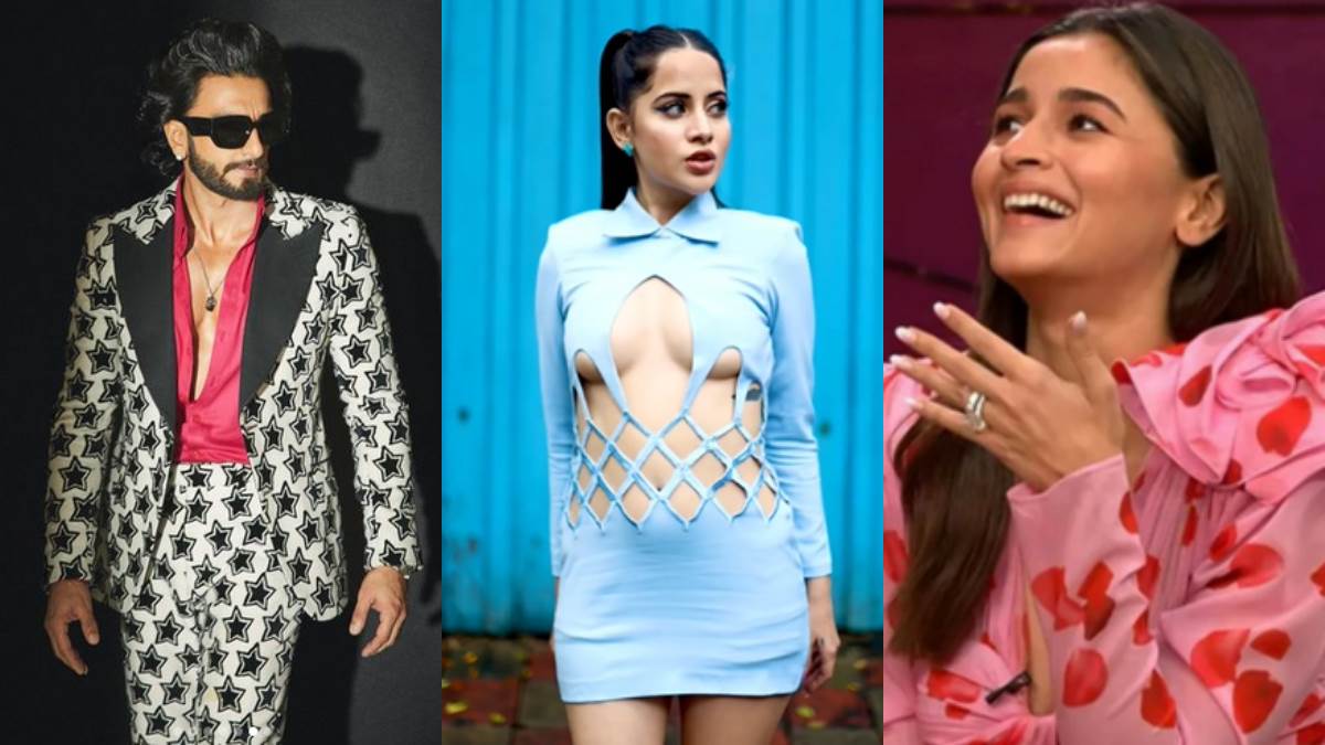 koffee with karan 7 ranveer singh impress and declares that urfi javed fashion icon karan johar and alia bhatt laugh after actor comment video goes viral on social media