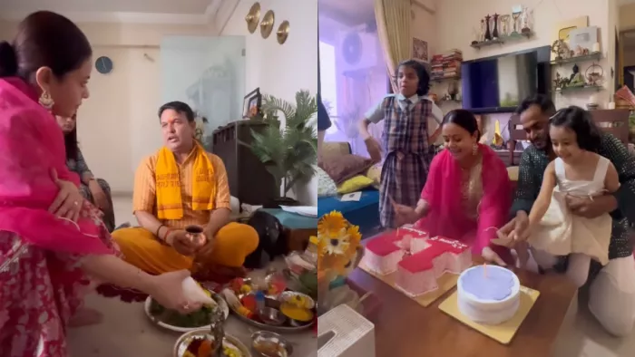 देवोलीना भट्टाचार्जी ने घर पर की पूजा (फोटो इंस्टाग्राम)